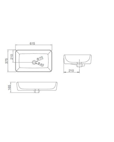 Раковина 61,5х37,5 см SSWW CL3152