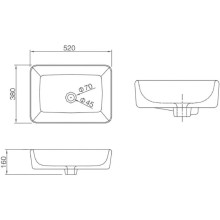 Раковина 52х38 см SSWW CL3153