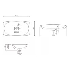 Раковина 70х39 см SSWW CL3156