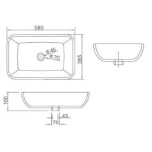 Раковина 58х38,5 см SSWW CL3155
