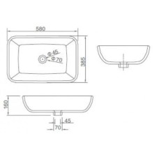 Раковина 58х38,5 см SSWW CL3155
