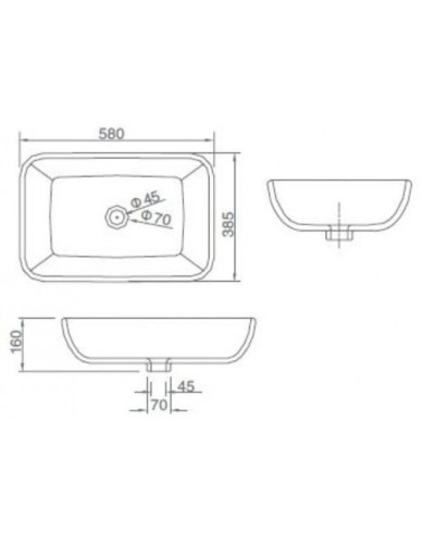 Раковина 58х38,5 см SSWW CL3155