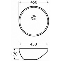 Раковина-чаша 45х45 см BelBagno BB3006