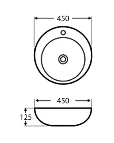 Раковина-чаша 45х45 см BelBagno BB3096