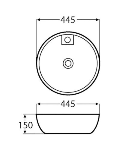 Раковина-чаша 44,5х44,5 см BelBagno BB3218
