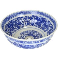 Раковина-чаша Bronze de Luxe Dragons 41 6050 Белый глянец с декором