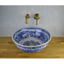 Раковина-чаша Bronze de Luxe Dragons 41 6050 Белый глянец с декором