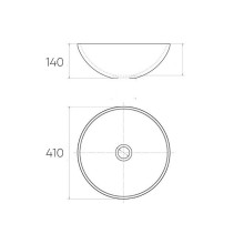 Раковина-чаша Bronze de Luxe Dragons 41 6050 Белый глянец с декором