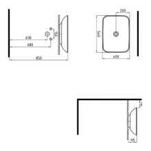 Раковина 54х40 см Bien Harmony HRLG05401FD0W3000