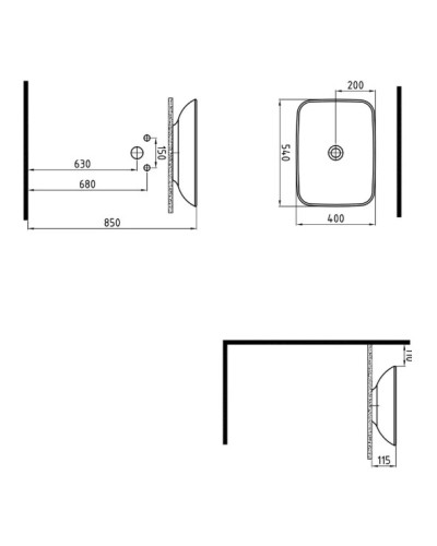 Раковина 54х40 см Bien Harmony HRLG05401FD0W3000