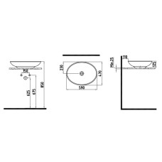 Раковина 59х47 см Bien Harmony HRLG05901FD0W5000