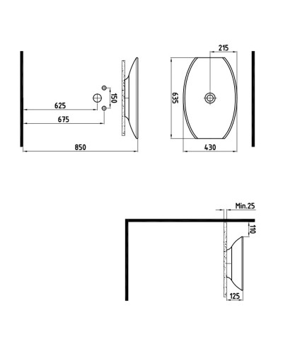 Раковина 63,5х43 см Bien Harmony HRLG06301FD0W3000