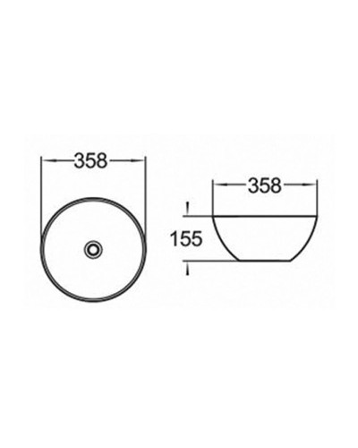 Раковина-чаша Comforty 38.5 107MB 00004150371 Черная матовая