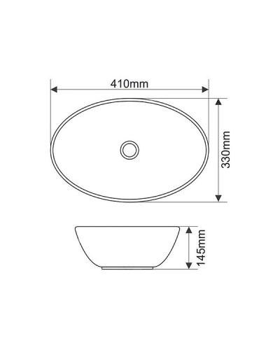 Раковина-чаша Comforty 41 7138BW 00004148154 Черная Белая