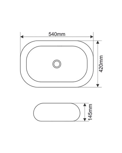 Раковина-чаша Comforty 54 78102 00004139758 Белая