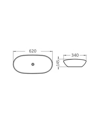 Раковина-чаша Comforty 62 7811ABW 00004139811 Черная Белая