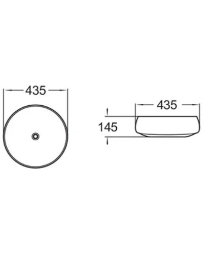 Раковина-чаша Comforty 43 J2091 00004139777 Черная Бронза