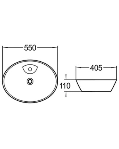 Раковина-чаша Comforty 55 78201 00004144034 Белая