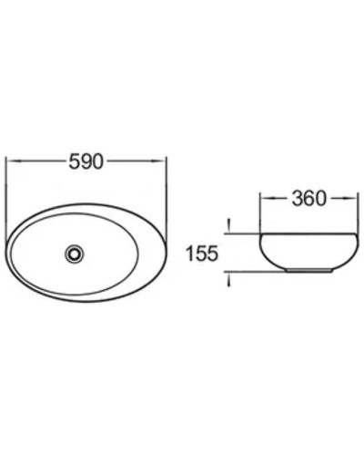 Раковина-чаша Comforty 59 78255 00004143748 Белая