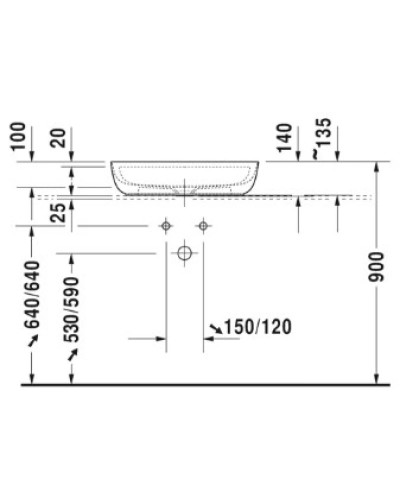 Раковина 60х40 см Duravit Luv 0380600000