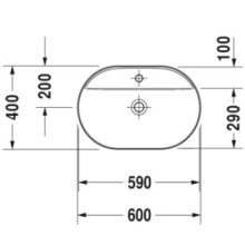 Раковина 60х40 см Duravit Luv 0380600000