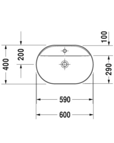 Раковина 60х40 см Duravit Luv 0380600000