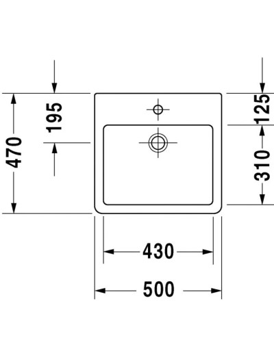 Раковина 50х47 см Duravit Vero 0452500000
