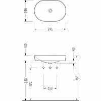 Раковина-чаша Serel Sapphire 59.5 SP46 Белая