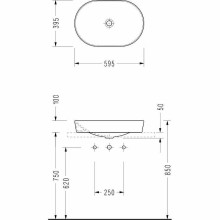 Раковина-чаша Serel Sapphire 59.5 SP46 Белая