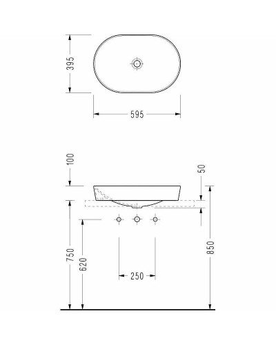 Раковина-чаша Serel Sapphire 59.5 SP46 Белая