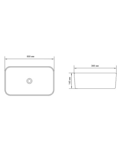 Раковина-чаша Aquanet Lake-1-MB 50 245829 Черная матовая