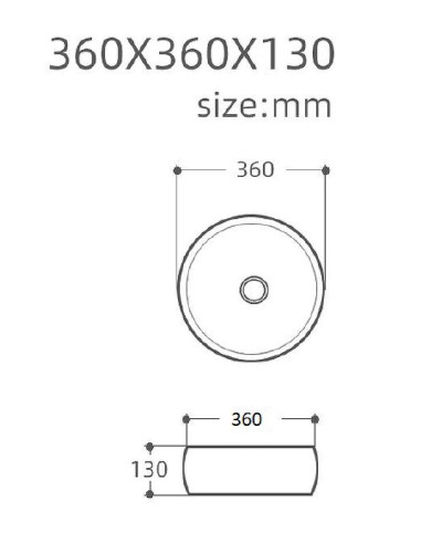 Раковина-чаша Aquanet Round-1-MB 36 273680 Черная матовая