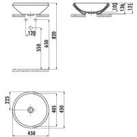 Раковина 45х45 см Creavit Minimal MN045-00KI00E-0000