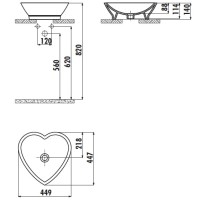 Раковина 44,9х44,7 см Creavit Trend TP149-00CB00E-0000