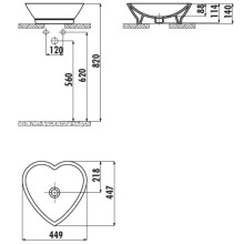 Раковина 44,9х44,7 см Creavit Trend TP149-00CB00E-0000