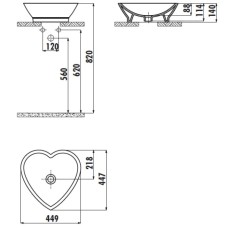 Раковина 44,9х44,7 см Creavit Trend TP149-00CB00E-0000