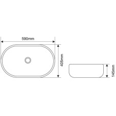 Раковина 59х40,5 см Melana 5006-805