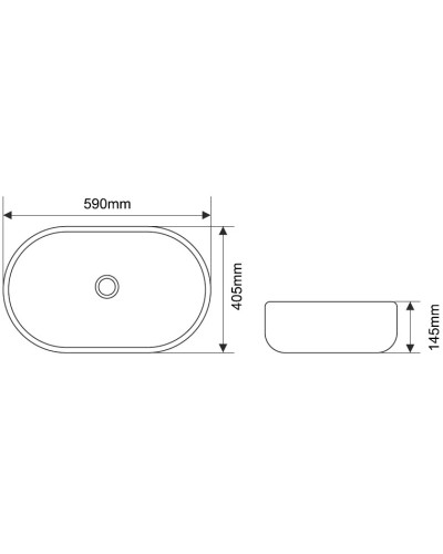 Раковина 59х40,5 см Melana 5006-805