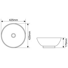 Раковина 42,5х42,5 см Melana 7008E
