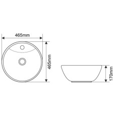 Раковина 46,5х46,5 см Melana 7010