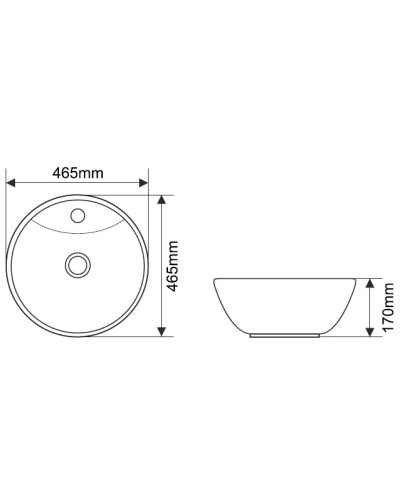 Раковина 46,5х46,5 см Melana 7010
