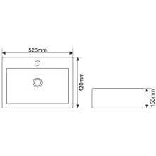 Раковина 52,5х42 см Melana 7033-805