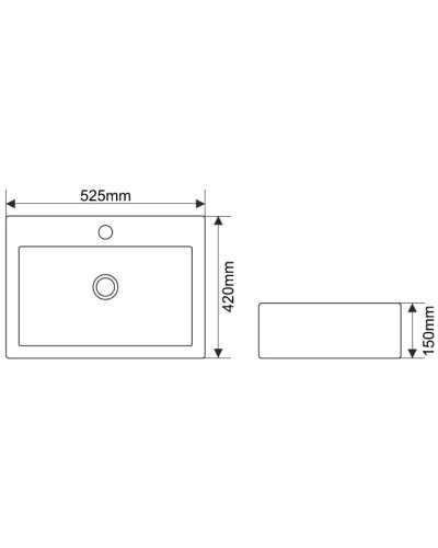 Раковина 52,5х42 см Melana 7033-805