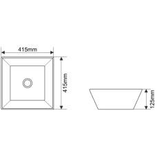 Раковина 41,5х41,5 см Melana 7034-805