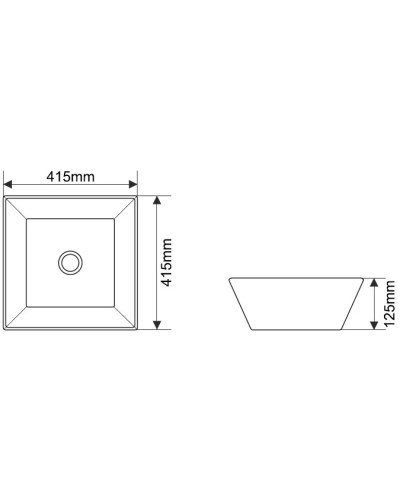 Раковина 41,5х41,5 см Melana 7034-805