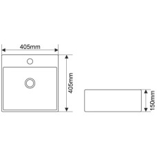 Раковина 40,5х40,5 см Melana 7063B-805