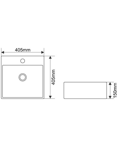 Раковина 40,5х40,5 см Melana 7063B-805