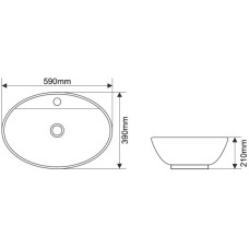 Раковина 59х39 см Melana 7167-805