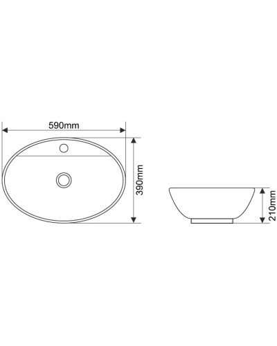 Раковина 59х39 см Melana 7167-805