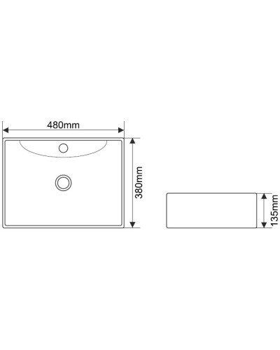 Раковина 48х38 см Melana 7291-805